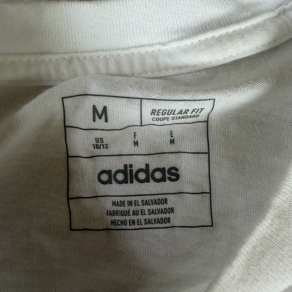 Adidas Short Sleeve T Shirt Bundle Logo Tees White Sage Green Cream Sz M 10 12 - Picture 7 of 7